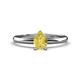 1 - Elodie 7x5 mm Pear Yellow Sapphire Solitaire Engagement Ring 