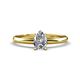 1 - Elodie 7x5 mm Pear Forever Brilliant Moissanite Solitaire Engagement Ring 