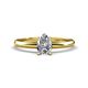 1 - Elodie 7x5 mm Pear Forever One Moissanite Solitaire Engagement Ring 