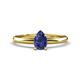 1 - Elodie 7x5 mm Pear Iolite Solitaire Engagement Ring 