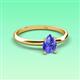 3 - Elodie 7x5 mm Pear Tanzanite Solitaire Engagement Ring 