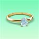 3 - Elodie 7x5 mm Pear Aquamarine Solitaire Engagement Ring 