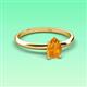 3 - Elodie 7x5 mm Pear Citrine Solitaire Engagement Ring 