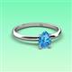 3 - Elodie 7x5 mm Pear Blue Topaz Solitaire Engagement Ring 