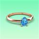 3 - Elodie 7x5 mm Pear Blue Topaz Solitaire Engagement Ring 