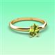 3 - Elodie 7x5 mm Pear Peridot Solitaire Engagement Ring 