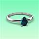 3 - Elodie 7x5 mm Pear London Blue Topaz Solitaire Engagement Ring 