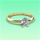 3 - Elodie 7x5 mm Pear Forever One Moissanite Solitaire Engagement Ring 