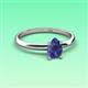 3 - Elodie 7x5 mm Pear Iolite Solitaire Engagement Ring 