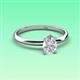 3 - Elodie 7x5 mm Pear White Sapphire Solitaire Engagement Ring 