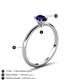 5 - Elodie 7x5 mm Pear Blue Sapphire Solitaire Engagement Ring 
