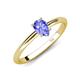 4 - Elodie 7x5 mm Pear Tanzanite Solitaire Engagement Ring 