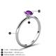 5 - Elodie 7x5 mm Pear Amethyst Solitaire Engagement Ring 