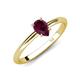 4 - Elodie 7x5 mm Pear Rhodolite Garnet Solitaire Engagement Ring 