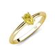 4 - Elodie 7x5 mm Pear Yellow Sapphire Solitaire Engagement Ring 