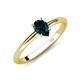 4 - Elodie 7x5 mm Pear London Blue Topaz Solitaire Engagement Ring 