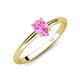 4 - Elodie 7x5 mm Pear Pink Sapphire Solitaire Engagement Ring 