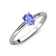 4 - Elodie 7x5 mm Pear Tanzanite Solitaire Engagement Ring 