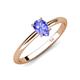 4 - Elodie 7x5 mm Pear Tanzanite Solitaire Engagement Ring 