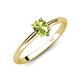 4 - Elodie 7x5 mm Pear Peridot Solitaire Engagement Ring 