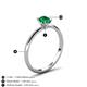 5 - Elodie 7x5 mm Pear Emerald Solitaire Engagement Ring 