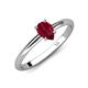 4 - Elodie 7x5 mm Pear Ruby Solitaire Engagement Ring 