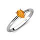 4 - Elodie 7x5 mm Pear Citrine Solitaire Engagement Ring 