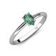 4 - Elodie 7x5 mm Pear Lab Created Alexandrite Solitaire Engagement Ring 