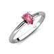 4 - Elodie 7x5 mm Pear Pink Tourmaline Solitaire Engagement Ring 
