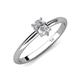 4 - Elodie 7x5 mm Pear White Sapphire Solitaire Engagement Ring 