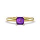 1 - Elodie 6.00 mm Asscher Cut Amethyst Solitaire Engagement Ring 