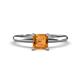 1 - Elodie 6.00 mm Asscher Cut Citrine Solitaire Engagement Ring 