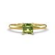 1 - Elodie 6.00 mm Asscher Cut Peridot Solitaire Engagement Ring 