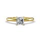 1 - Elodie 6.00 mm Asscher Cut Forever Brilliant Moissanite Solitaire Engagement Ring 