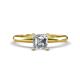 1 - Elodie 6.00 mm Asscher Cut Forever One Moissanite Solitaire Engagement Ring 