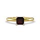 1 - Elodie 6.00 mm Asscher Cut Red Garnet Solitaire Engagement Ring 