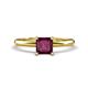 1 - Elodie 6.00 mm Asscher Cut Rhodolite Garnet Solitaire Engagement Ring 