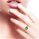 2 - Elodie 6.00 mm Asscher Cut Peridot Solitaire Engagement Ring 