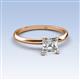 3 - Elodie 6.00 mm Asscher Cut Forever One Moissanite Solitaire Engagement Ring 