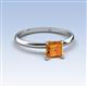 3 - Elodie 6.00 mm Asscher Cut Citrine Solitaire Engagement Ring 