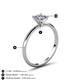 5 - Elodie 6.00 mm Asscher Cut Forever Brilliant Moissanite Solitaire Engagement Ring 