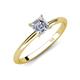 4 - Elodie 6.00 mm Asscher Cut Forever Brilliant Moissanite Solitaire Engagement Ring 