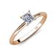 4 - Elodie 6.00 mm Asscher Cut Forever One Moissanite Solitaire Engagement Ring 