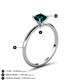 5 - Elodie 6.00 mm Asscher Cut London Blue Topaz Solitaire Engagement Ring 