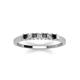 4 - Erica 2.00 mm Princess Cut Black and White Lab Grown Diamond 7 Stone Wedding Band 