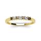 4 - Erica 2.50 mm Princess Cut Smoky Quartz and Lab Grown Diamond 7 Stone Wedding Band 