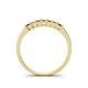 5 - Erica 2.50 mm Princess Cut Smoky Quartz and Lab Grown Diamond 7 Stone Wedding Band 