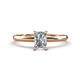 1 - Elodie IGI Certified 7x5 mm Radiant Lab Grown Diamond Solitaire Engagement Ring 