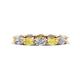 1 - Madison 5x3 mm Oval Lab Grown Diamond and Yellow Sapphire Eternity Band 