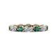 1 - Madison 5x3 mm Oval Lab Grown Diamond and Lab Created Alexandrite Eternity Band 